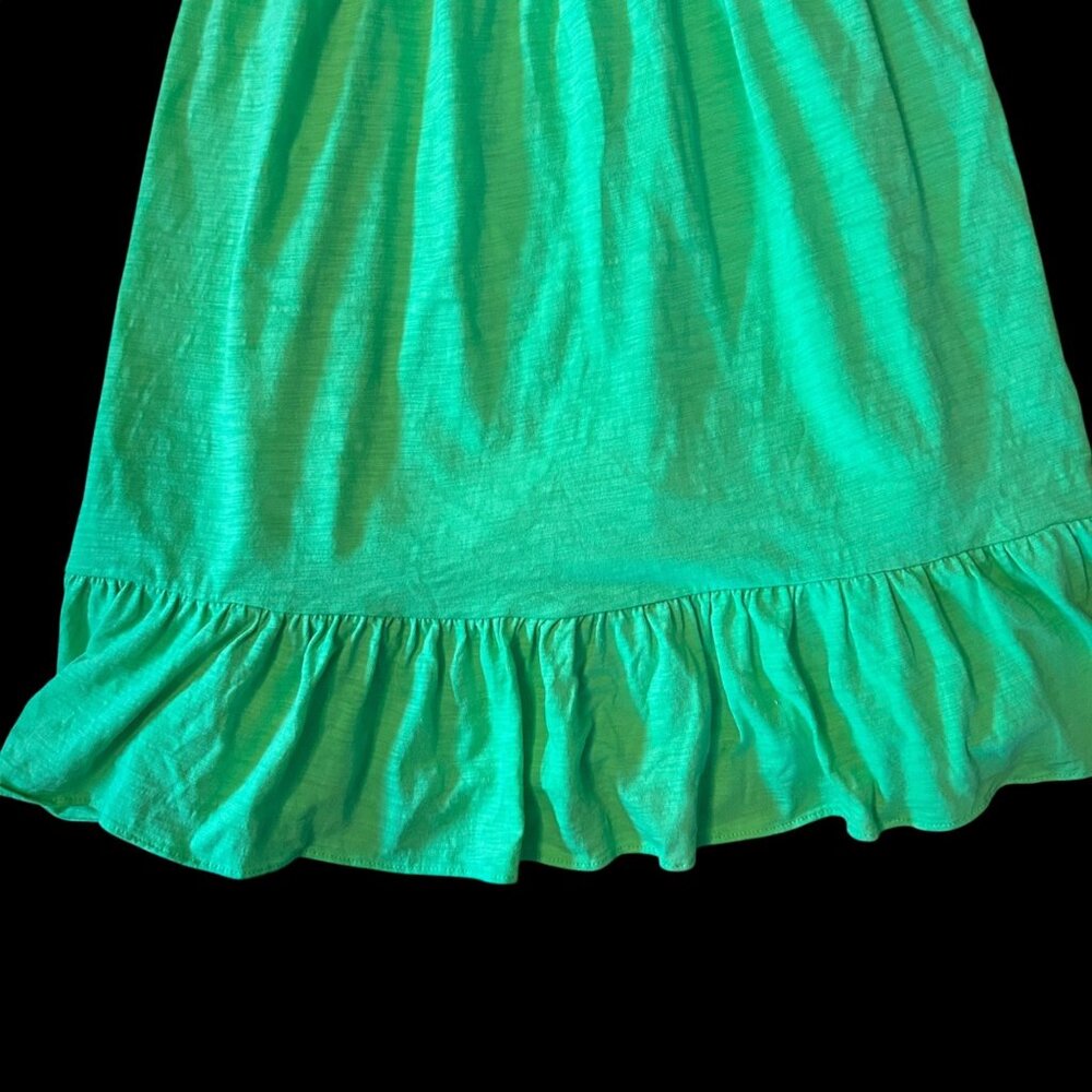 Lilly Pulitzer 100% Pima Cotton Neon Green Strapless Y2K Dress S - Picture 3 of 6